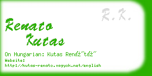 renato kutas business card